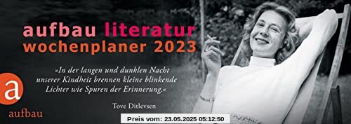 Aufbau Literatur Wochenplaner 2023: 17. Jahrgang