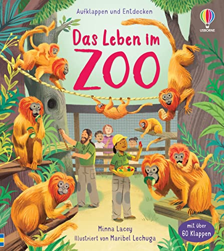 Aufklappen und Entdecken: Das Leben im Zoo: mit über 60 Klappen den Alltag in einem Tierpark kennenlernen – ab 5 Jahren (Aufklappen-und-Entdecken-Reihe) von Usborne Publishing
