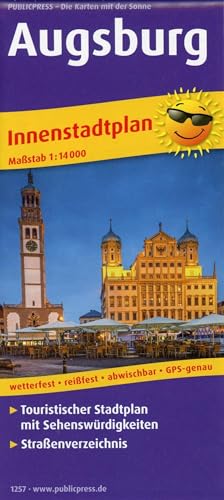 Augsburg: Touristischer Innenstadtplan mit Sehenswürdigkeiten und Straßenverzeichnis. 1:14000 (Stadtplan: SP) von FREYTAG-BERNDT UND ARTARIA
