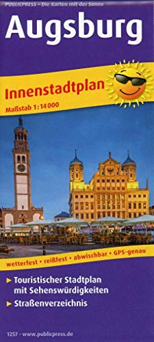 Augsburg: Touristischer Innenstadtplan mit Sehenswürdigkeiten und Straßenverzeichnis. 1:14000 (Stadtplan: SP) von FREYTAG-BERNDT UND ARTARIA