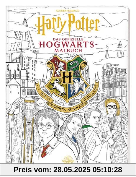 Aus den Filmen zu Harry Potter: Das offizielle Hogwarts-Malbuch: Malbuch mit Cover mit Goldfolienprägung