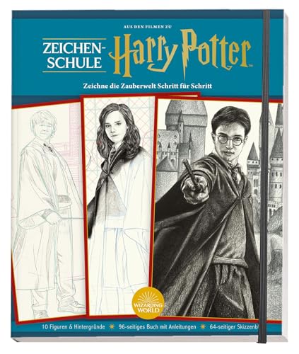 Aus den Filmen zu Harry Potter: Zeichenschule - Zeichne die Zauberwelt Schritt für Schritt: 10 Figuren & Hintergründe, 96-seitiges Buch mit Anleitung, 64-seitiger Skizzenblock Aus den Filmen zu Harry Potter: Zeichenschule - Zeichne die Zauberwelt Schritt für Schritt: 10 Figuren & Hintergründe, 96-seitiges Buch mit Anleitung, 64-seitiger Skizzenblock
