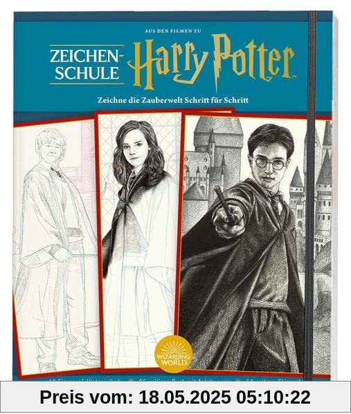 Aus den Filmen zu Harry Potter: Zeichenschule - Zeichne die Zauberwelt Schritt für Schritt: 10 Figuren & Hintergründe, 96-seitiges Buch mit Anleitung, 64-seitiger Skizzenblock Aus den Filmen zu Harry Potter: Zeichenschule - Zeichne die Zauberwelt Schritt für Schritt: 10 Figuren & Hintergründe, 96-seitiges Buch mit Anleitung, 64-seitiger Skizzenblock