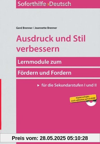 Ausdruck und Stil verbessern: Buch mit Kopiervorlagen auf CD-ROM