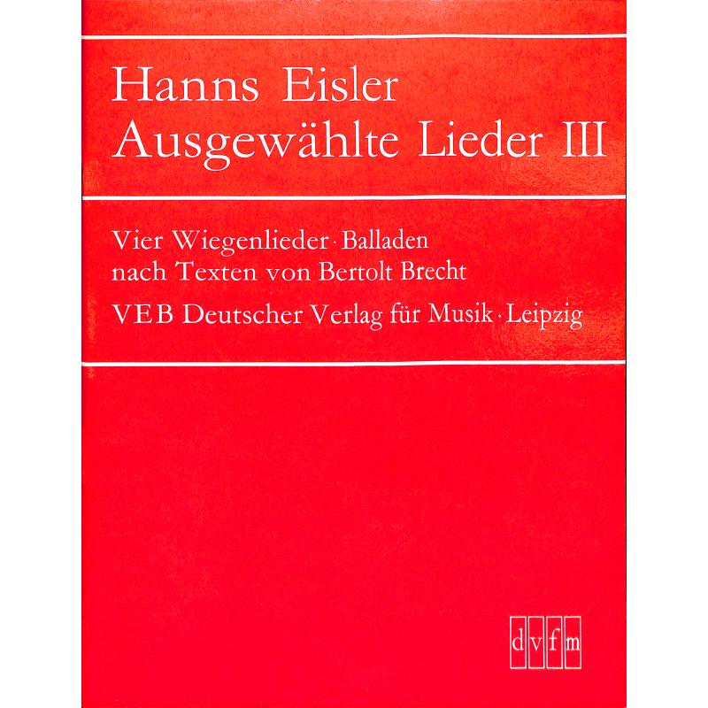 Ausgewählte Lieder 3  Brecht Texte