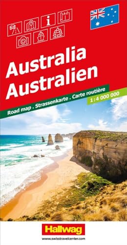 Hallwag Strassenkarte Australien 1:4 Mio.: Inkl. Stadtpläne, Ortsverzeichnis und Reiseinformationen von Hallwag Kümmerly+Frey