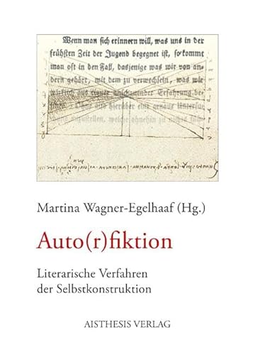 Auto(r)fiktion: Literarische Verfahren der Selbstkonstruktion