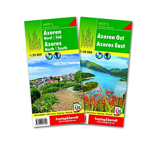 Azoren, Wanderkarten-Set 1:50.000, WKP 3: Set van twee wandelkaarten Schaal 1 : 50.000 (freytag & berndt Wander-Rad-Freizeitkarten)