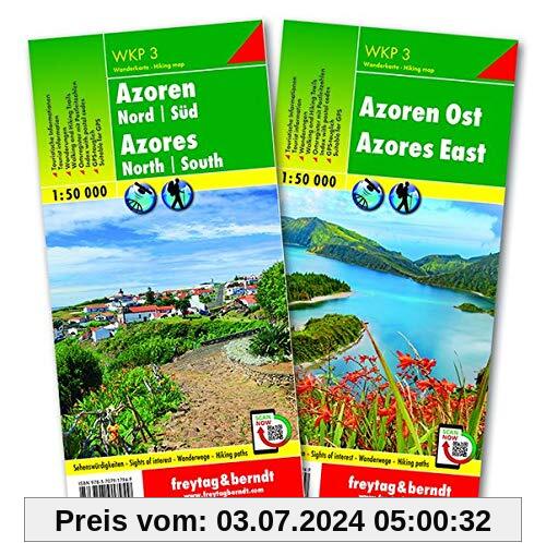 Azoren, Wanderkarten-Set 1:50.000, WKP 3 (freytag & berndt Wander-Rad-Freizeitkarten)