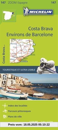BARCELONA COSTA BRAVA 11147 CARTE ZOOM MICHELIN KAART
