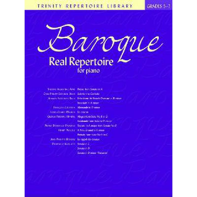 Baroque real repertoire for piano - grades 5-7