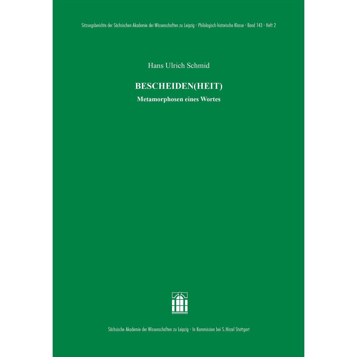 BESCHEIDEN(HEIT) von Hirzel S. Verlag