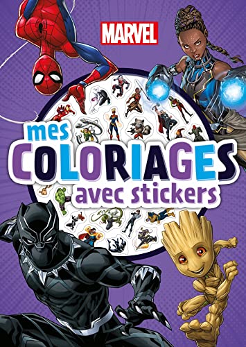 BLACK PANTHER - Mes coloriages avec stickers - MARVEL von DISNEY HACHETTE