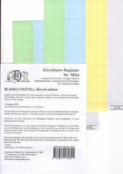 BLANKO PASTELL-GROSS Dürckheim-Griffregister Beschreibbar Nr.1804 von Dürckheim