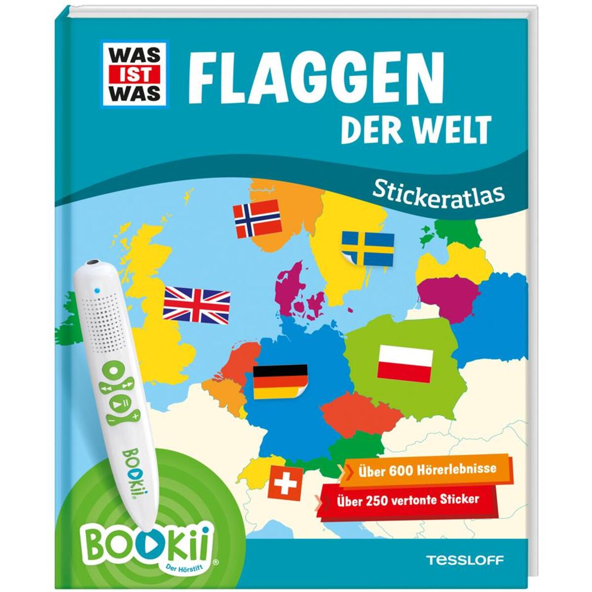 BOOKii® WAS IST WAS Stickeratlas Flaggen der Welt. von Tessloff Verlag