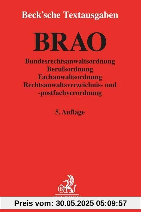 BRAO. Bundesrechtsanwaltsordnung
