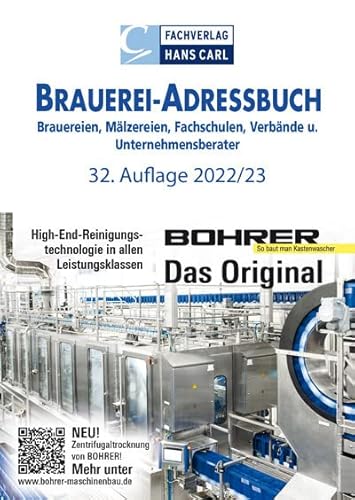 BRAUEREI-ADRESSBUCH 2022/2023: Brauereien, Mälzereien, Fachschulen, Verbände und Unternehmensberater von CARL, HANS, FACHVERLAG