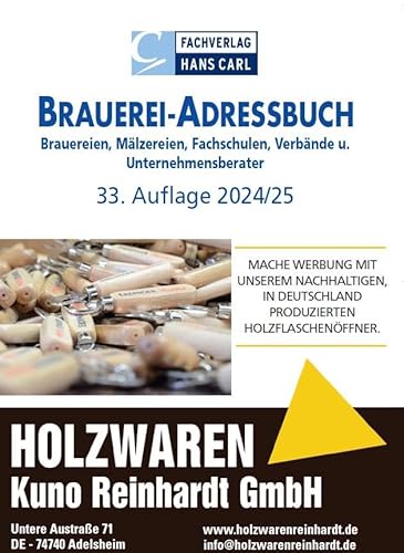 BRAUEREI-ADRESSBUCH 2024/2025: Brauereien, Mälzereien, Fachschulen, Verbände und Unternehmensberater von CARL, HANS, FACHVERLAG