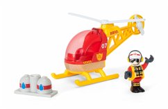 BRIO 33797 - World, Feuerwehr Hubschrauber, Helicopter, mit Pilot und Löschwassertank von BRIO
