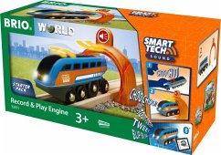 BRIO World 33971 Smart Tech Sound Lok mit Aufnahmefunktion - Elektrischer Zug mit Tunnel von BRIO