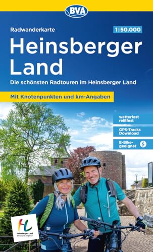 BVA Radwanderkarte Heinsberger Land 1:50.000, mit Knotenpunkten, reiß- und wetterfest, GPS-Tracks Download, E-Bike geeignet: Die schönsten Radtouren ... Radregion Heinsberg (Radwanderkarte 1:50.000) von BVA BikeMedia