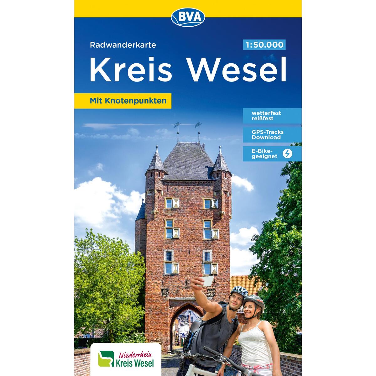 BVA Radwanderkarte Kreis Wesel 1:50.000, mit Knotenpunkten und km-Angaben, reiß-... BVA Radwanderkarte Kreis Wesel 1:50.000, mit Knotenpunkten und km-Angaben, reiß-... von BVA Bielefelder Verlag