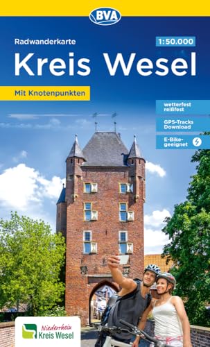 BVA Radwanderkarte Kreis Wesel 1:50.000, mit Knotenpunkten und km-Angaben, reiß- und wetterfest, GPS-Tracks Download, E-Bike geeignet (Radwanderkarte 1:50.000)