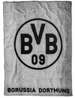 BVB 17820300 - BVB-Fleecedecke, Borussia Dortmund, grau, 150x200cm von Borussia Dortmund