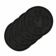 BVB 18700200 - BVB Silikonuntersetzer 4er Set von Borussia Dortmund