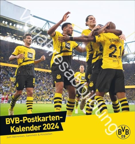 BVB Postkartenkalender 2025: Kleiner Kalender für große Fans: Die Stars von Borussia Dortmund in einem Tischkalender zum Aufstellen oder Aufhängen. ... Spieler-Postkarte. (Postkartenkalender Heye)