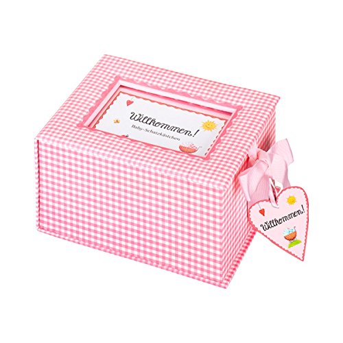 Baby-Schatzkästchen "Willkommen!" (rosa): Aufbewahrungsbox von COPPENRATH, MÜNSTER