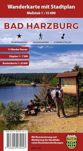Bad Harzburg: Wanderkarte mit Stadtplan, Wander-Touren und Brockenkarte Bad Harzburg: Wanderkarte mit Stadtplan, Wander-Touren und Brockenkarte