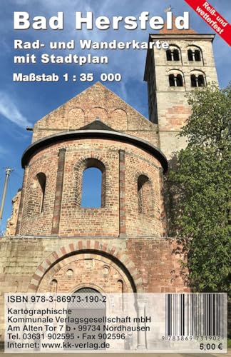 Bad Hersfeld: Rad- und Wanderkarte mit Stadtplan (reiß- und wetterfest): Rad- und Wanderkarte mit Stadtplan (reiß- und wetterfest) 1 : 35 000