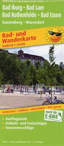 Bad Iburg - Bad Laer - Bad Rothenfelde - Bad Essen, Sassenberg - Warendorf: Rad- und Wanderkarte mit Ausflugszielen, Einkehr- & Freizeittipps, ... 1:50000 (Rad- und Wanderkarte: RuWK) von Publicpress