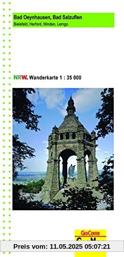 Bad Oeynhausen, Bad Salzuflen Wanderkarte 1:35 000: Bielefeld, Herford, Minden, Lemgo
