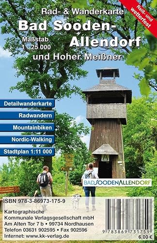 Bad Sooden-Allendorf und Hoher Meißner: Rad- und Wanderkarte mit Stadtplan (Reiß- und wetterfest)