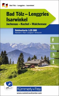 Bad Tölz - Lenggries - Isarwinkel Nr. 04 Outdoorkarte Deutschland 1:35 000 von Hallwag Kümmerly & Frey