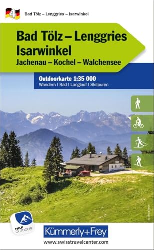 Kümmerly+Frey Outdoorkarte Deutschland 4 Bad Tölz, Lenggries, Isarwinkel 1:35.000: Mit Jachenau, Kochel und Walchensee. Touren für Wanderer, Biker und mehr! Free Download von Hallwag Kümmerly+Frey