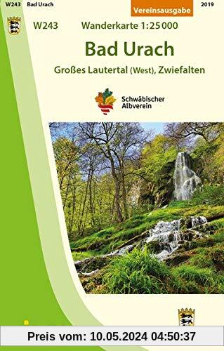 Bad Urach - Großes Lautertal (West), Zwiefalten: Wanderkarte 1:25.000 (Wanderkarten 1:25 000)