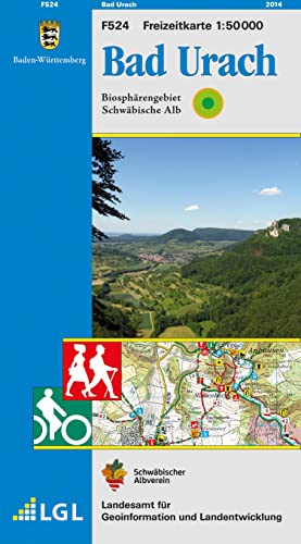 Bad Urach: Biosphärengebiet Schwäbische Alb - Karte des Schwäbischen Albvereins (Freizeitkarten 1:50000 / Mit Touristischen Informationen, Wander- und Radwanderungen) von LVA Baden-Wrttemberg