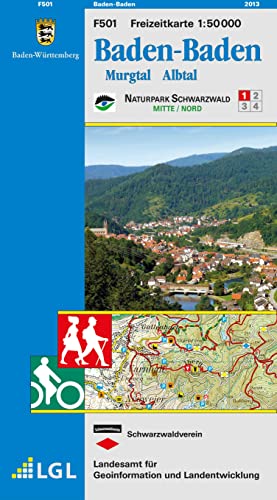 F501 Baden-Baden: Murgtal Albtal: Murgtal Albtal, Naturpark Schwarzwald (Freizeitkarten 1:50000 / Mit Touristischen Informationen, Wander- und Radwanderungen)