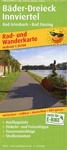 Bäder-Dreieck - Innviertel: Rad- und Wanderkarte mit Ausflugszielen, Einkehr- und Freizeittipps, Straßennamen und Tourenvoschlägen, reißfest, ... 1:50000 (Rad- und Wanderkarte: RuWK) von Publicpress