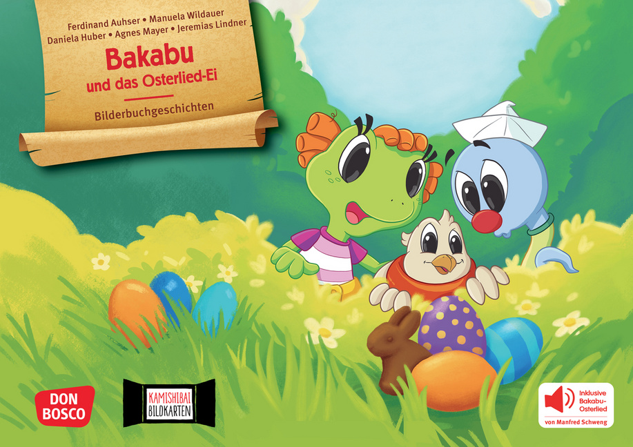 Bakabu auf der Suche nach dem Osterlied-Ei. Kamishibai Bildkartenset von Don Bosco Medien