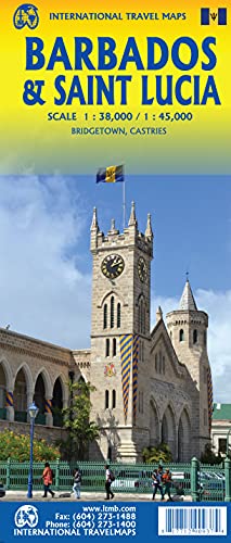 Barbados & Saint Lucia: International Travel Map