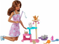 Barbie-Puppe und Kätzchen Kratzbaum Spielset von Mattel