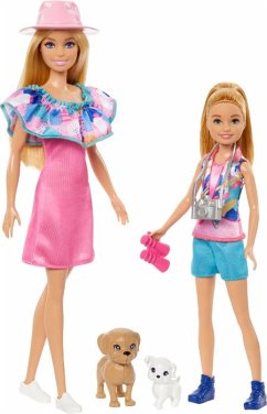 Barbie und Stacie Schwestern Puppenset mit 2 Hunden und Zubehör von Mattel