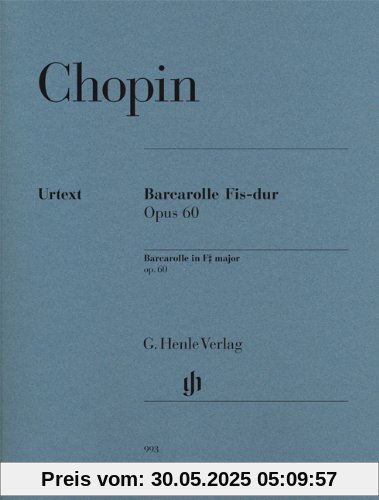 Barcarolle Fis-dur opus 60 für Klavier