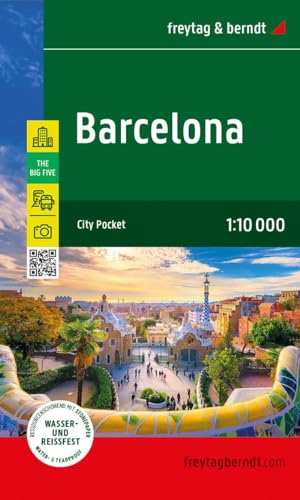 Barcelona, Stadtplan 1:10.000, freytag & berndt: City Pocket, Innenstadtplan, wasserfest und reißfest (freytag & berndt Stadtpläne)