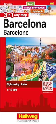 Hallwag Stadtplan Barcelona: 3 in 1: Stadtplan, Reiseinformationen und Highlights!
