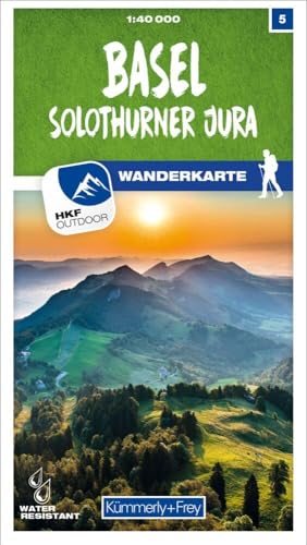 Kümmerly+Frey Wanderkarte 5 Basel 1:40.000: Mit Solothurner Jura. Wetterfest, matt laminiert und mit free Download von Kmmerly und Frey